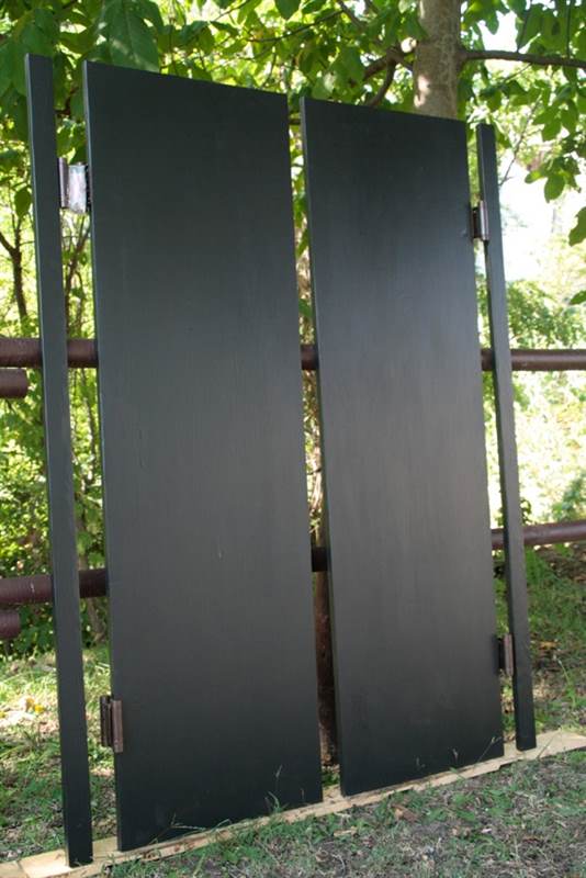 Porta A Battente Stile Saloon In Legno Massello | Con Cerniere A Chiusura Automatica | Personalizzabile In Dimensioni E Colore - Foto 9